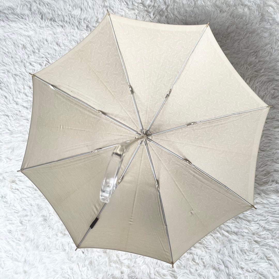 【eiko】CELINE セリーヌ 長傘 Cマカダム ブラゾン 伸縮