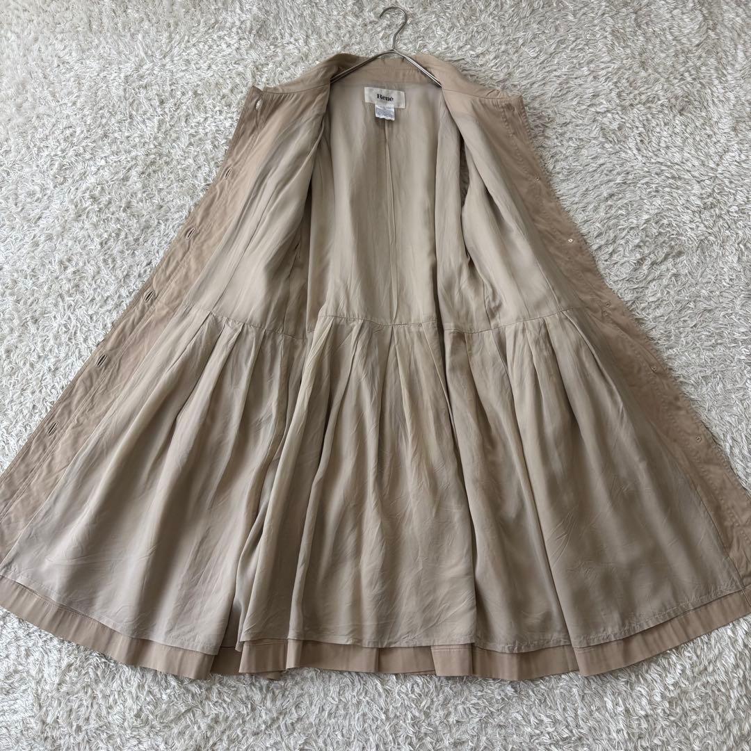 ルネ Rene ワンピース ロングコート ベルテッドコート ギャザー プリーツ