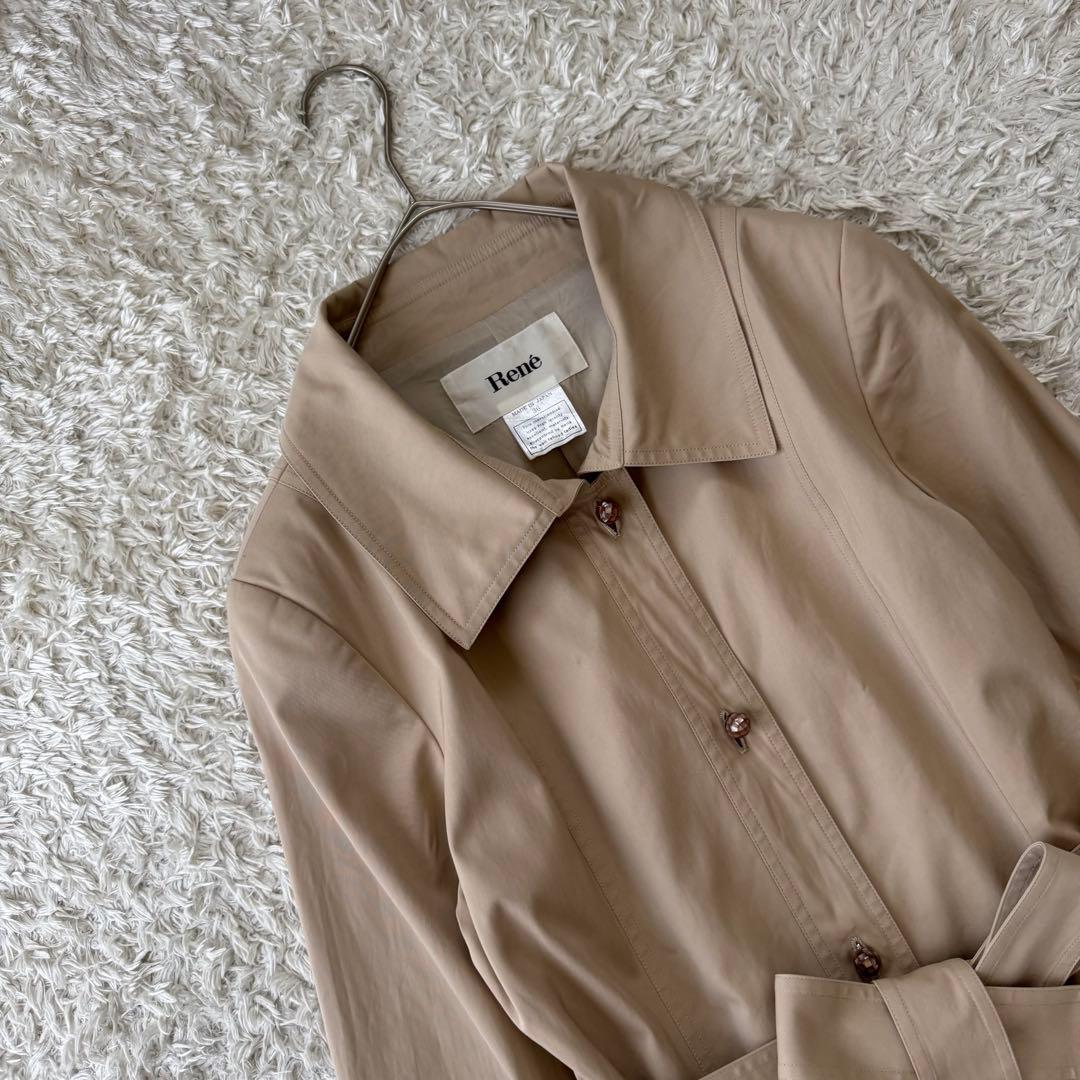 ルネ Rene ワンピース ロングコート ベルテッドコート ギャザー プリーツ