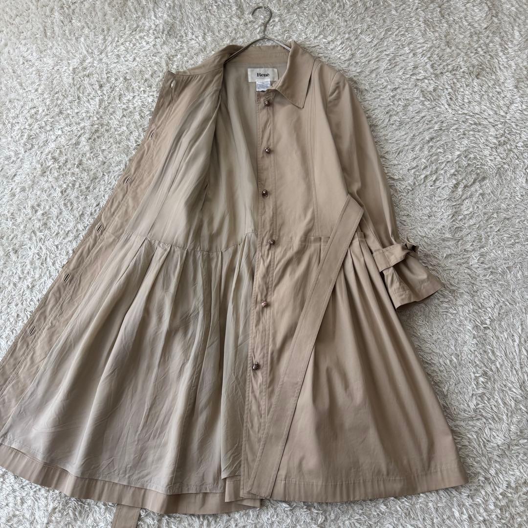 ルネ Rene ワンピース ロングコート ベルテッドコート ギャザー プリーツ