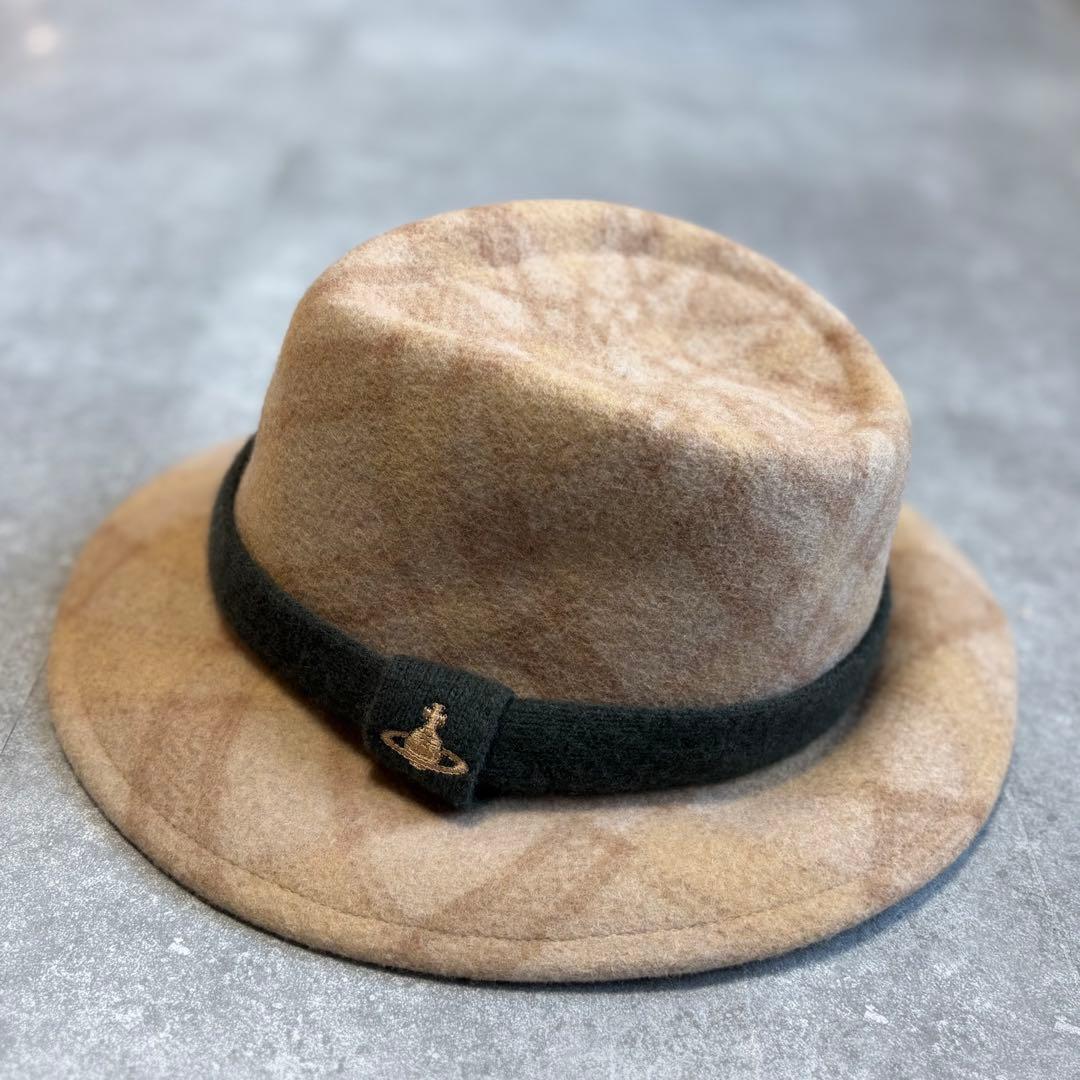 【未使用品級】ヴィヴィアンウエストウッド ウールハット ポークパイ デザイナーズ