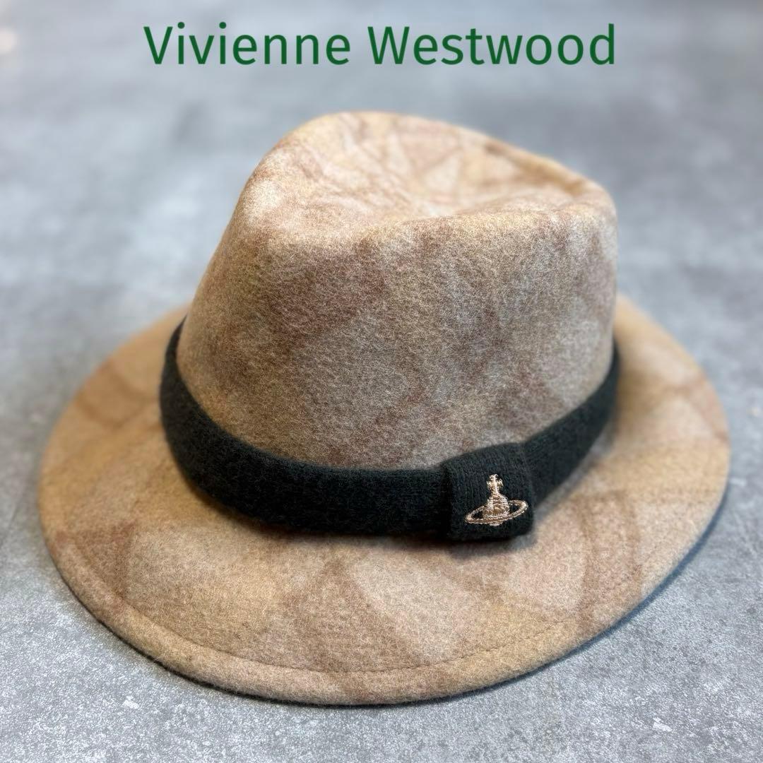 【未使用品級】ヴィヴィアンウエストウッド ウールハット ポークパイ デザイナーズ