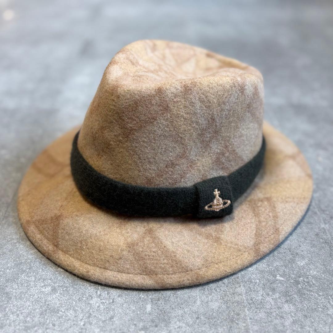 【未使用品級】ヴィヴィアンウエストウッド ウールハット ポークパイ デザイナーズ