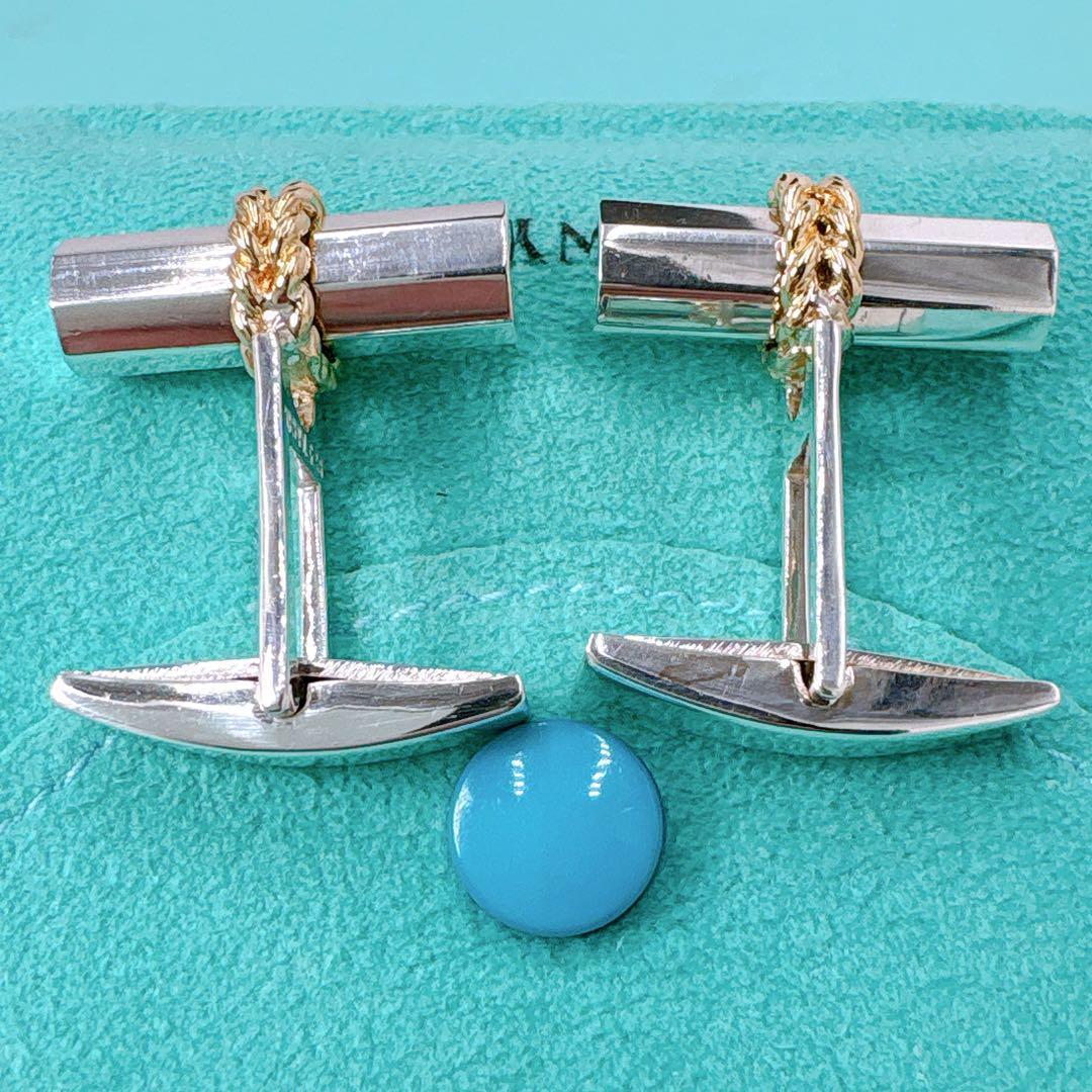 極美品 オールドティファニー カフス カフリンクス コンビ シルバー925