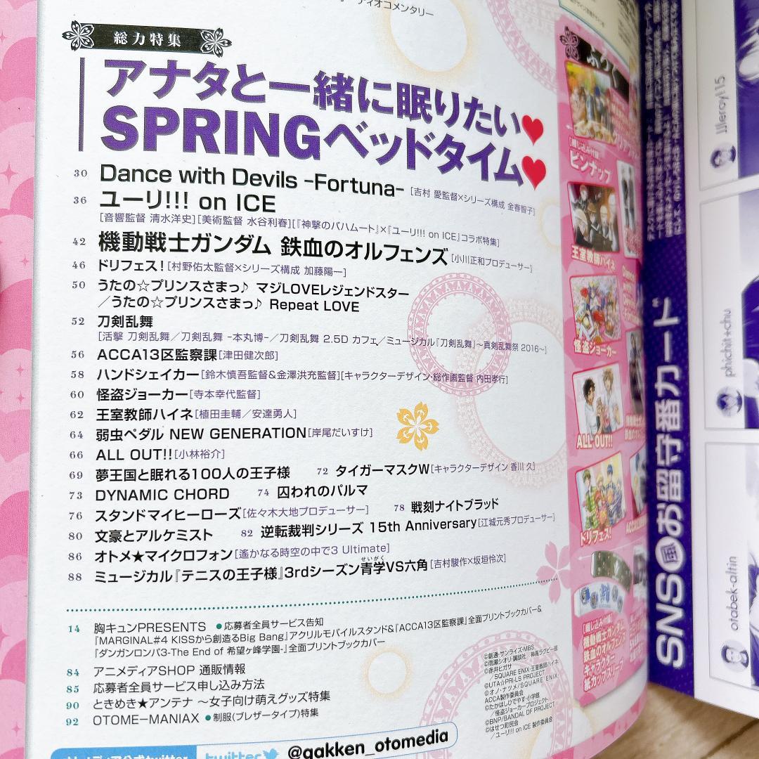 希少！付録付き！オトメディア+SPRING 2017年 03 月号/別冊