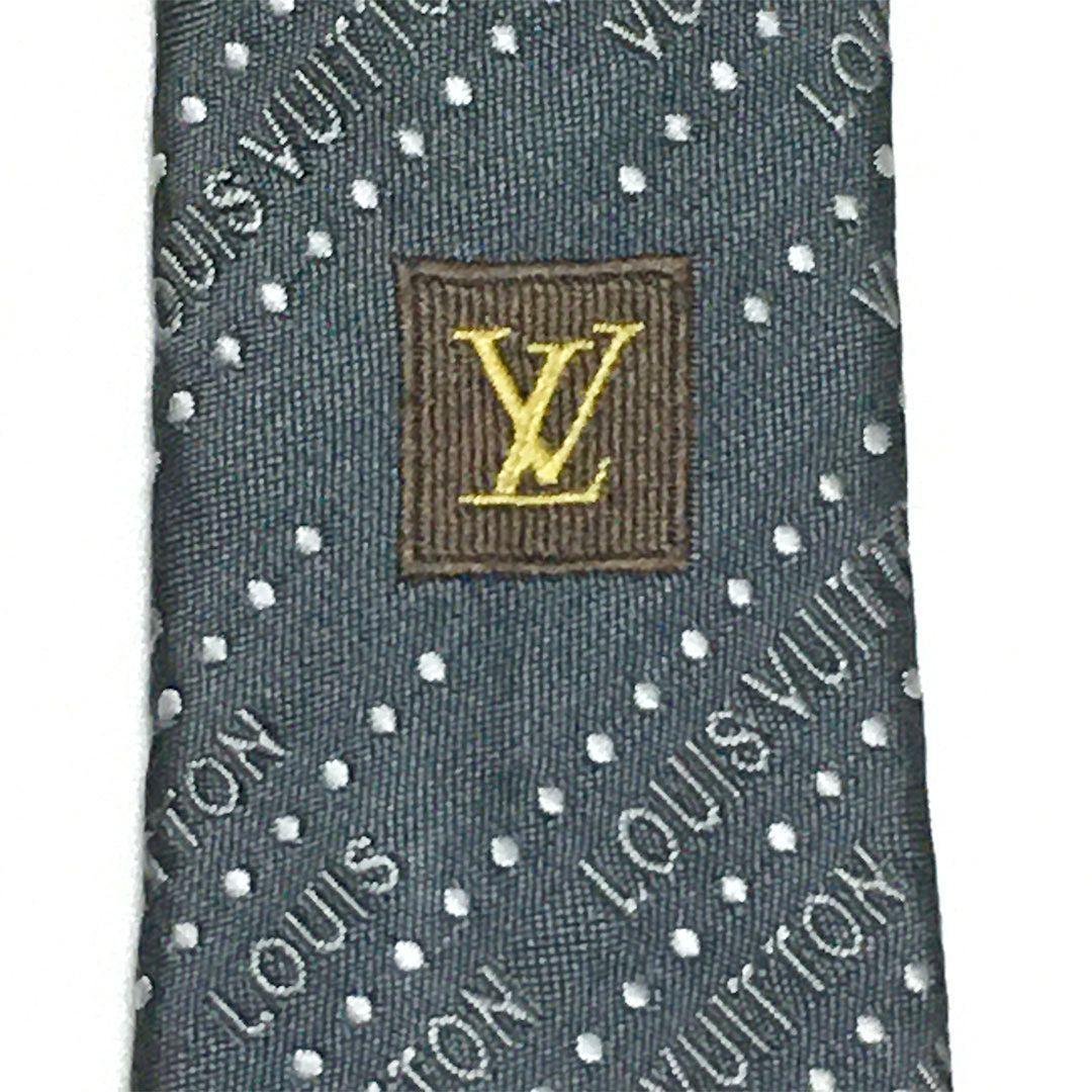 未使用級 ルイヴィトン Louis Vuitton ネクタイ ドット ロゴ