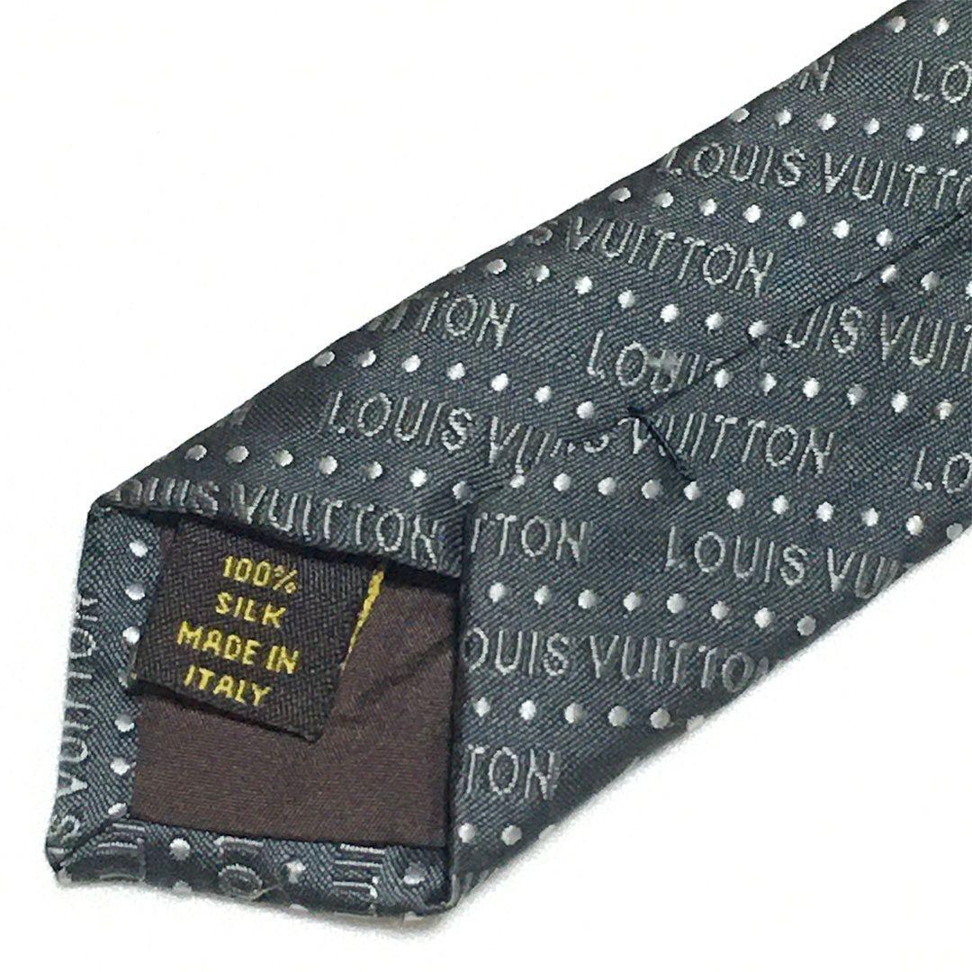 未使用級 ルイヴィトン Louis Vuitton ネクタイ ドット ロゴ