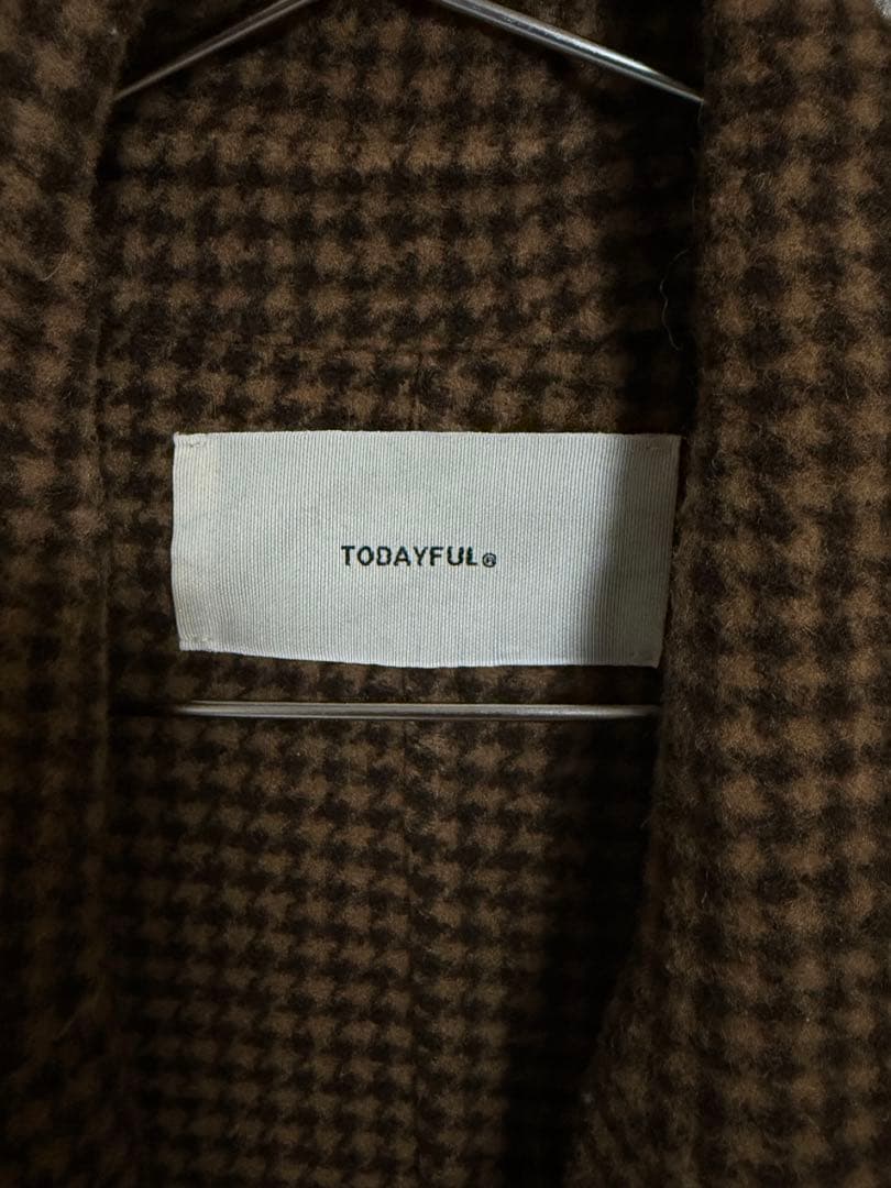 お*め様 TODAYFUL\"Over Check Coat\"オーバーチェックコー
