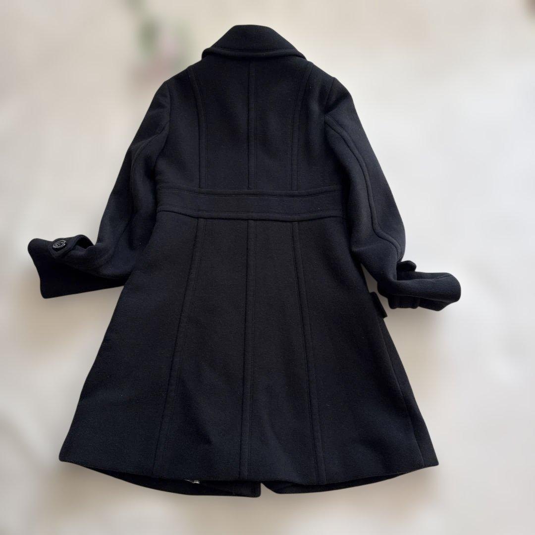 美品✨バーバリーブルーレーベル コート アンゴラ混　ノバチェック 38 黒