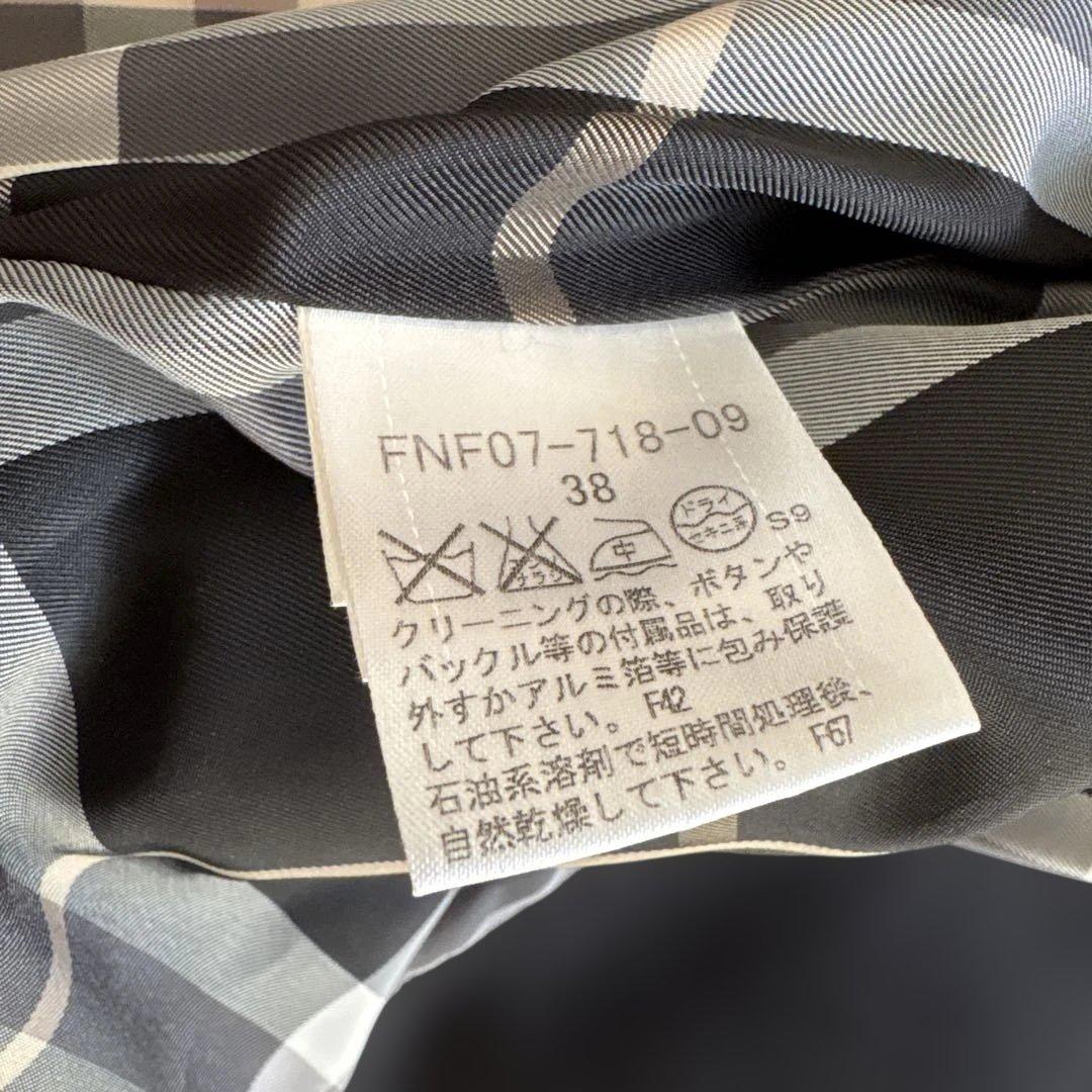 美品✨バーバリーブルーレーベル コート アンゴラ混　ノバチェック 38 黒