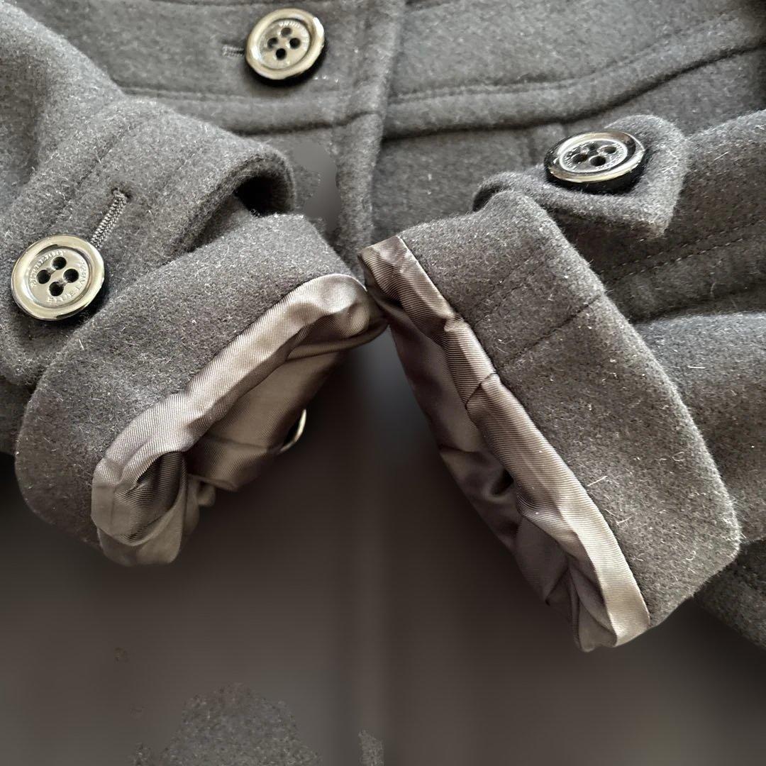 美品✨バーバリーブルーレーベル コート アンゴラ混　ノバチェック 38 黒