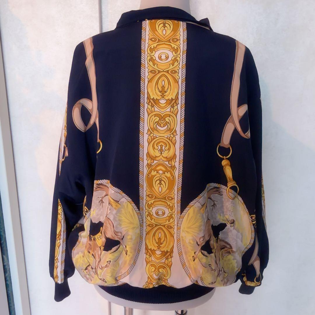 VERSACE ヴェルサーチ ジップアップジャケット ネイビー