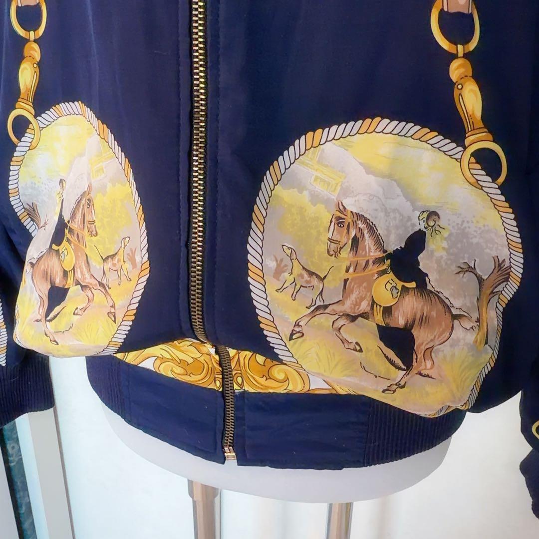 VERSACE ヴェルサーチ ジップアップジャケット ネイビー