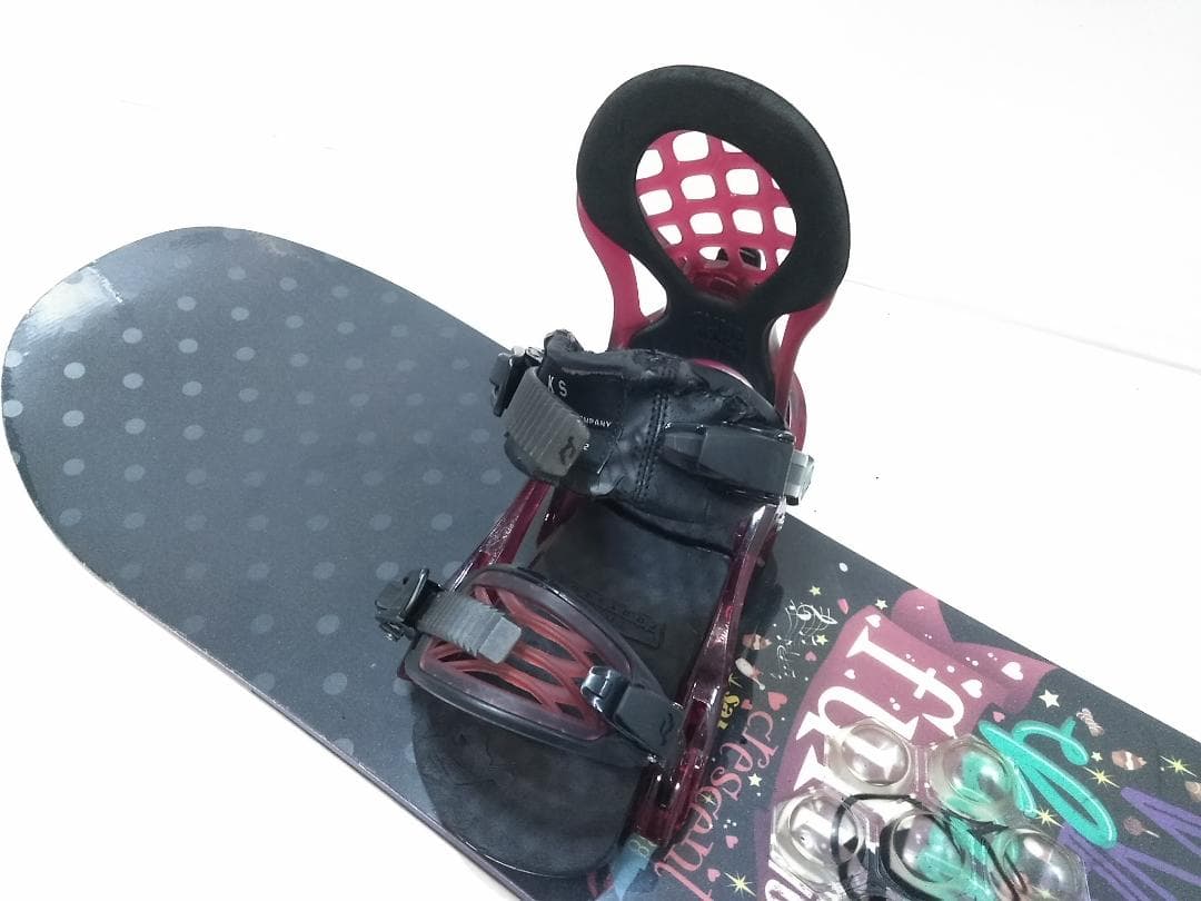 SALOMON 138cm レディース スノーボード4点セット ビン S-M△