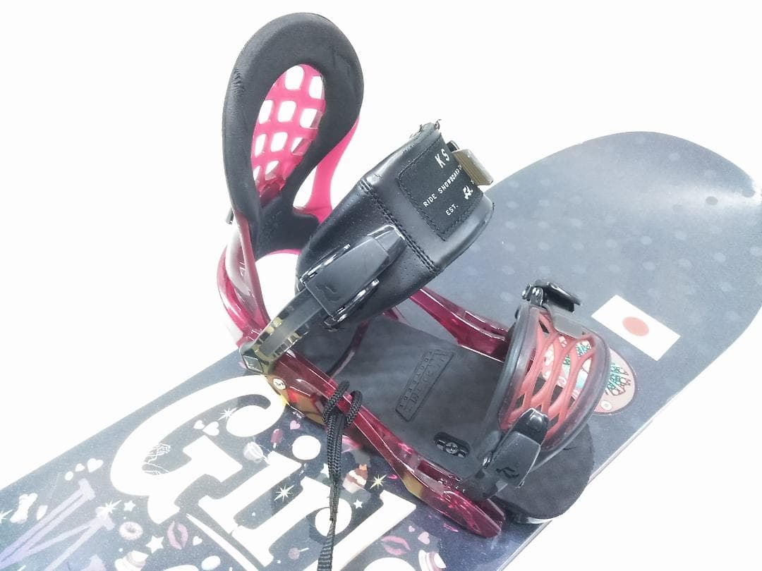 SALOMON 138cm レディース スノーボード4点セット ビン S-M△