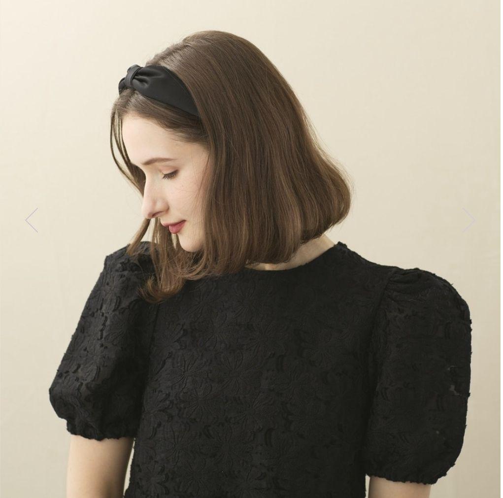 極美品✨️ ALEXANDRE DE PARIS　リボンカチューシャ　ブラック