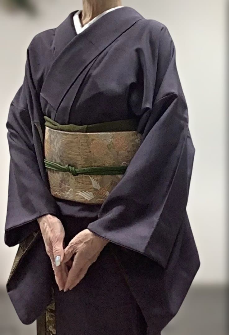 柔らかい紬のお着物。