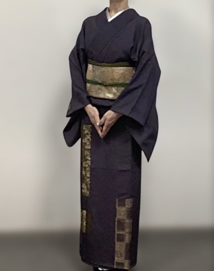 柔らかい紬のお着物。