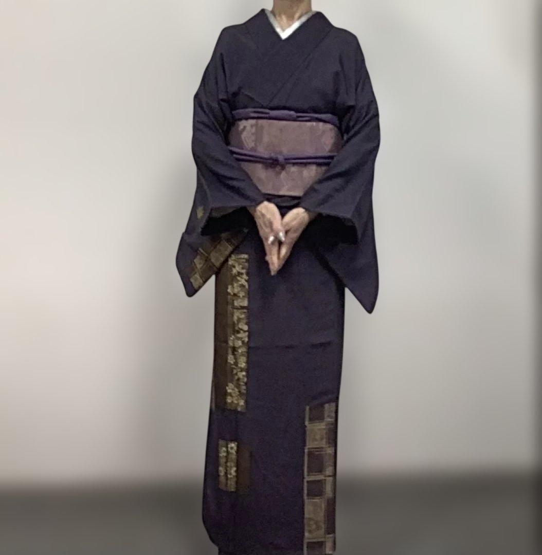 柔らかい紬のお着物。