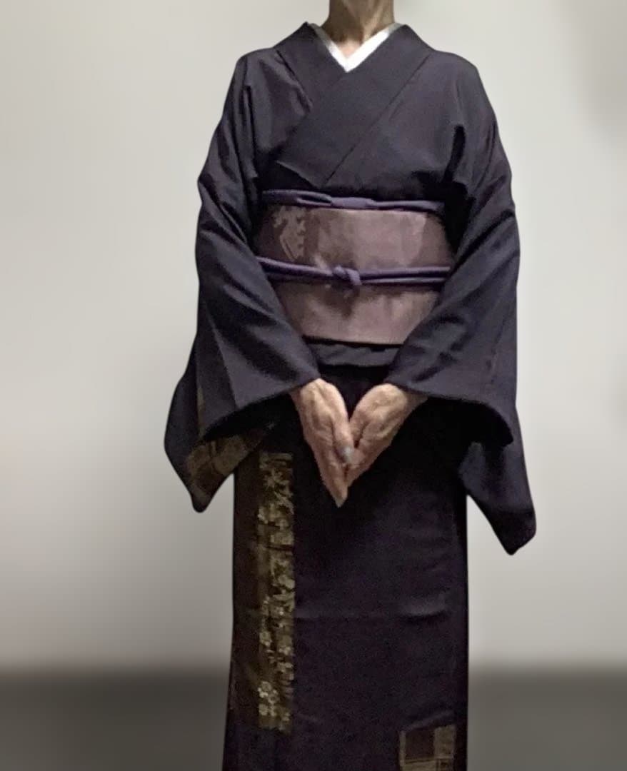 柔らかい紬のお着物。