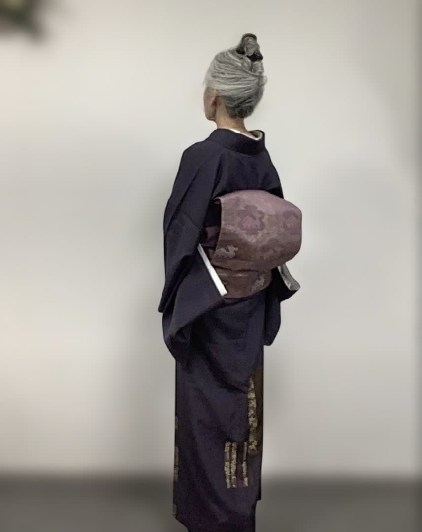 柔らかい紬のお着物。