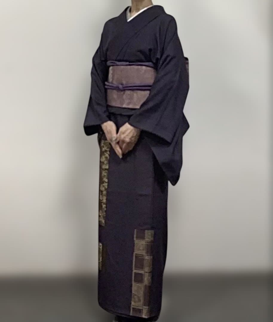 柔らかい紬のお着物。