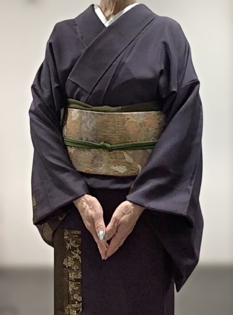 柔らかい紬のお着物。