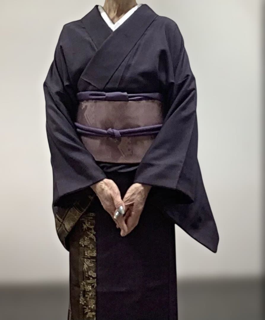 柔らかい紬のお着物。