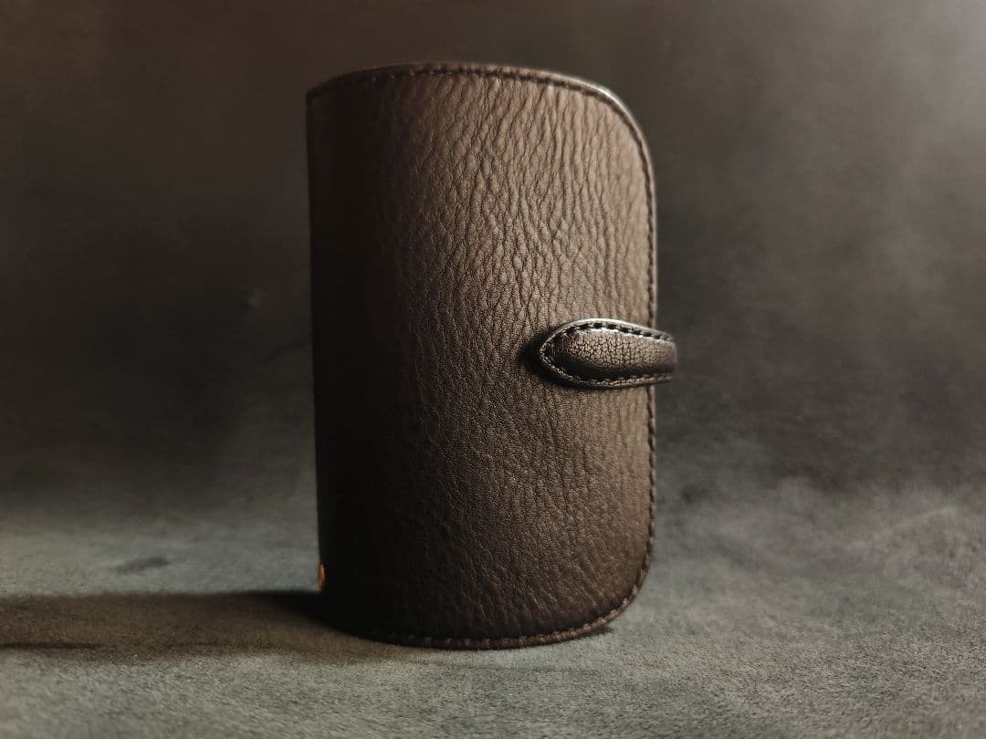 SALE！ミドルウォレット　ブラック　姫路レザー　オイルレザー　二つ折り財布