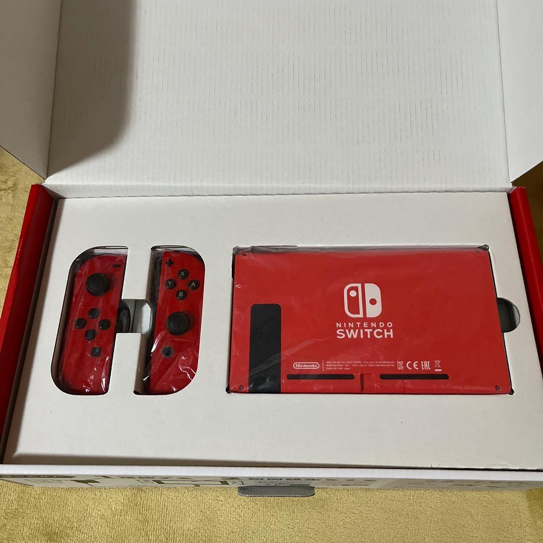 極美品 動作品 マリオレッド×ブルー スイッチ HAC-001(-01) 本体
