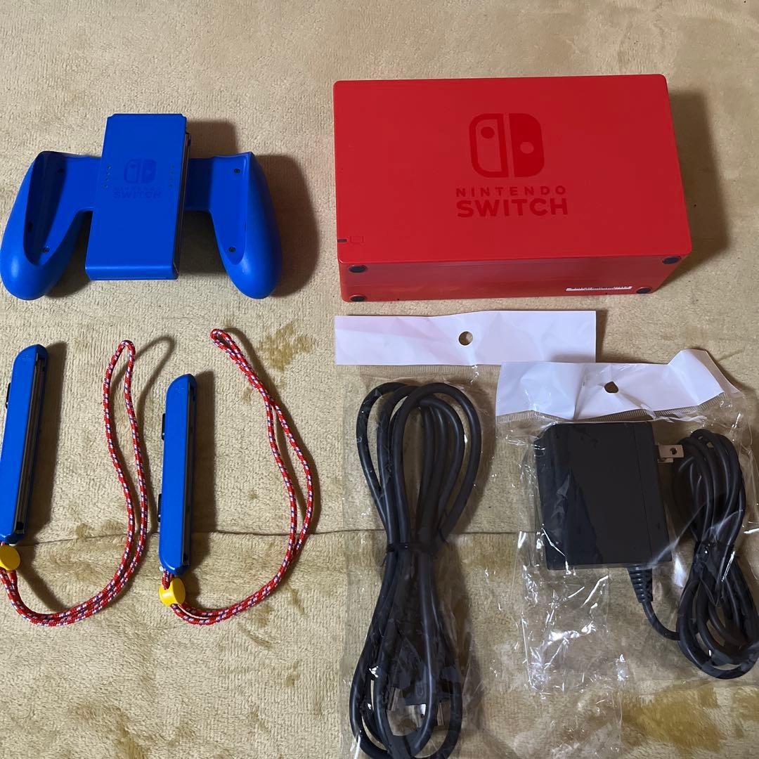 極美品 動作品 マリオレッド×ブルー スイッチ HAC-001(-01) 本体