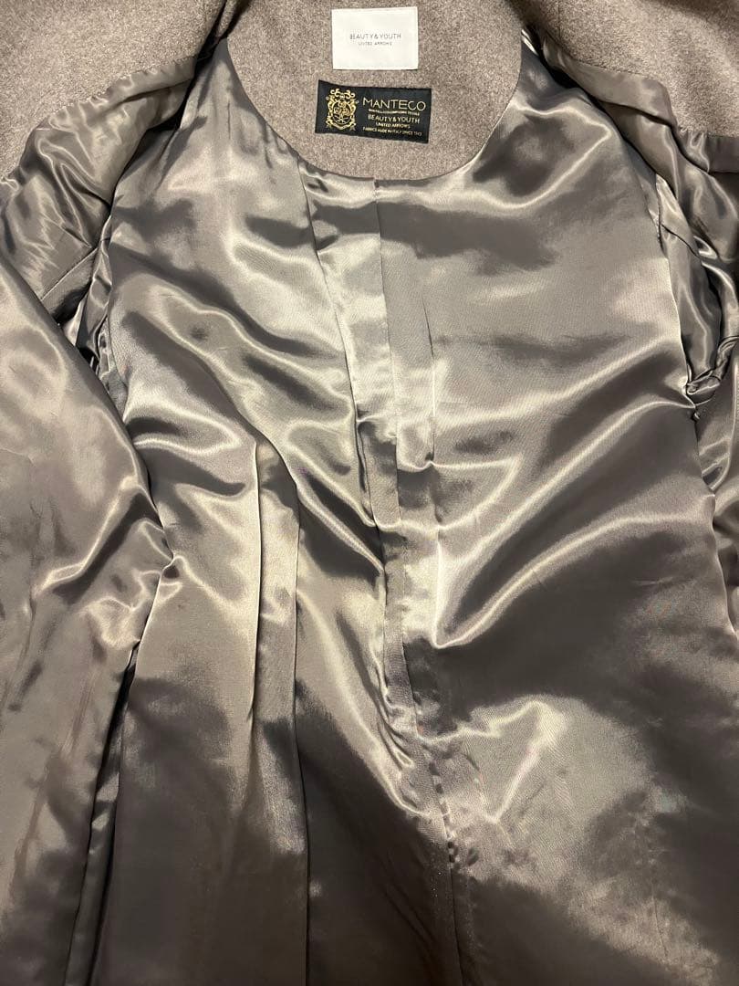 【美品】BY ユナイテッドアローズ ノーカラーロングコート