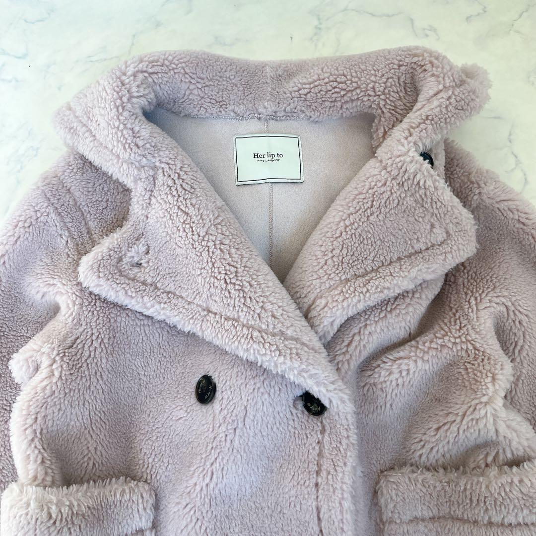 美品 Her lip to Fleur Shearling Boa Coat S