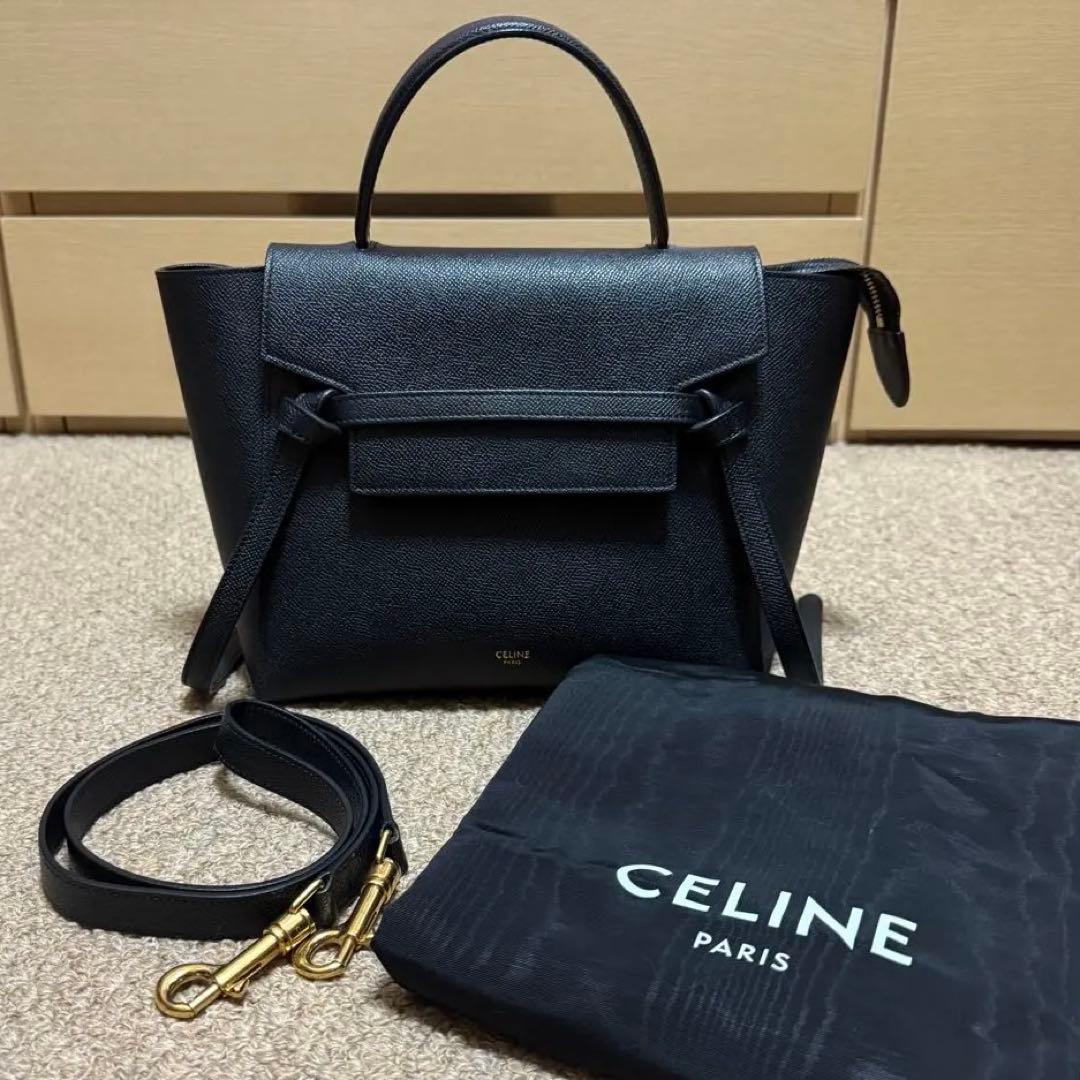 【美品】CELINE ベルトバッグ マイクロ