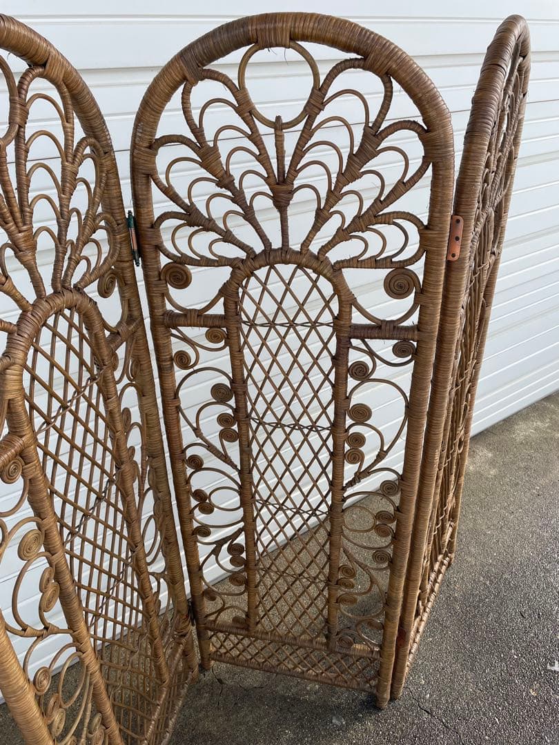 ビンテージ/ラタン/籐/籐家具/衝立/パーテーション/⑦