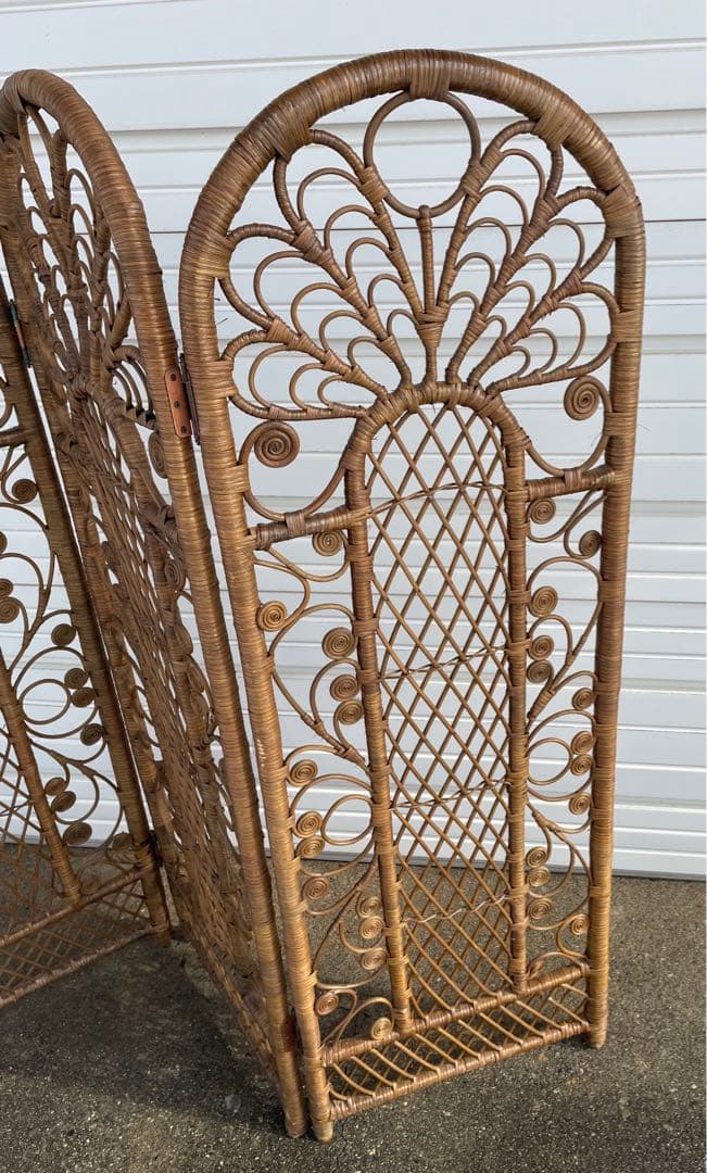 ビンテージ/ラタン/籐/籐家具/衝立/パーテーション/⑦