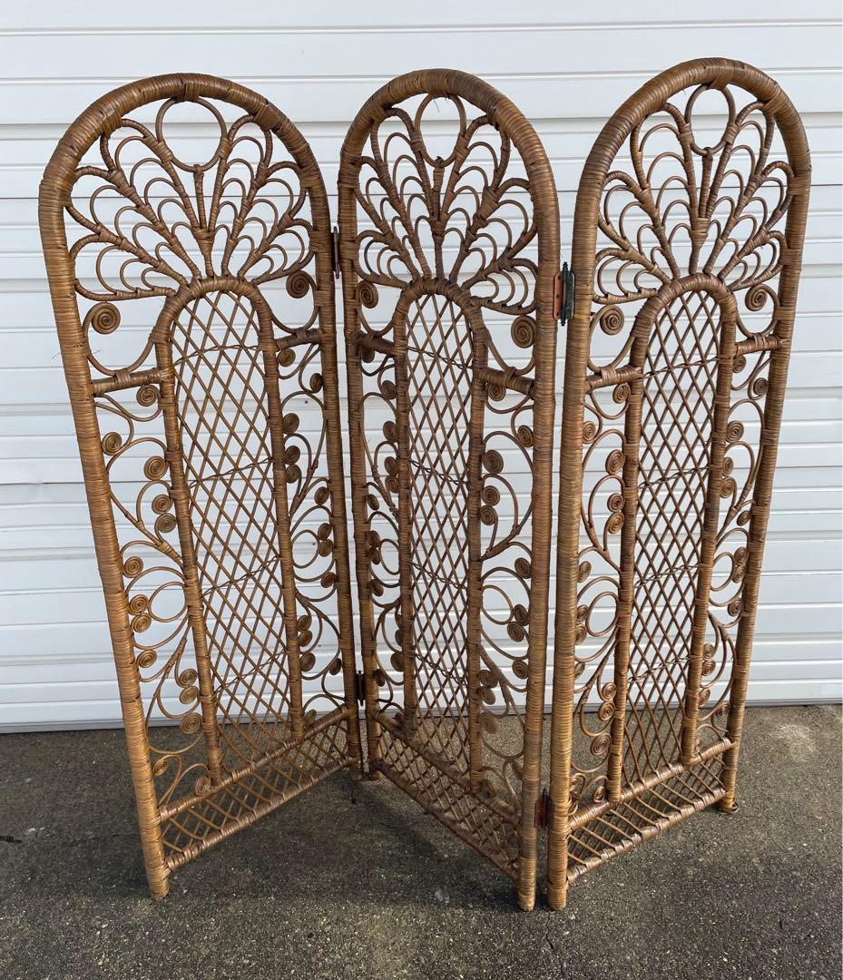ビンテージ/ラタン/籐/籐家具/衝立/パーテーション/⑦