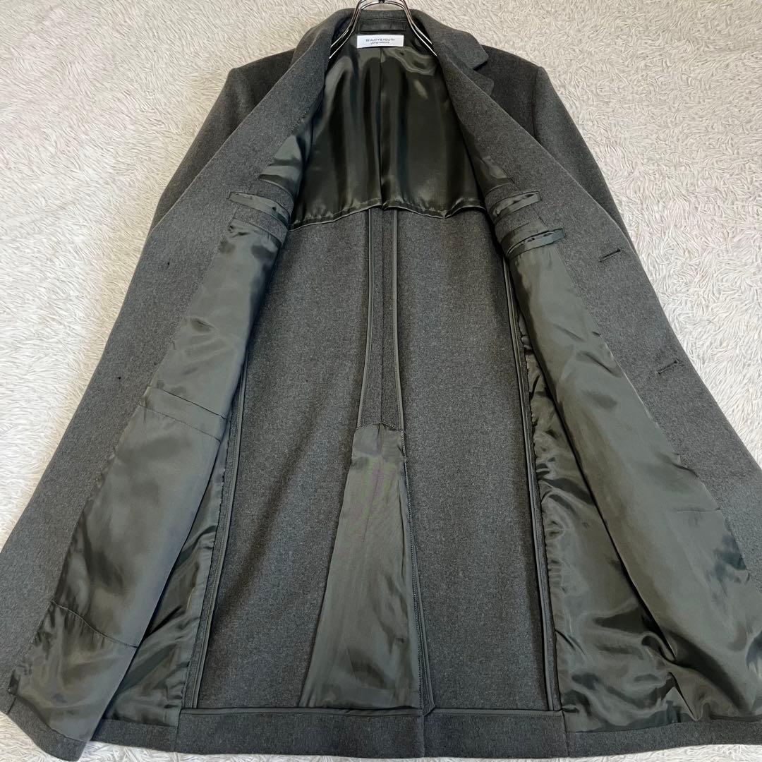 【極美品】ユナイテッド アローズ ソリッド 120S メルトン チェスターコート