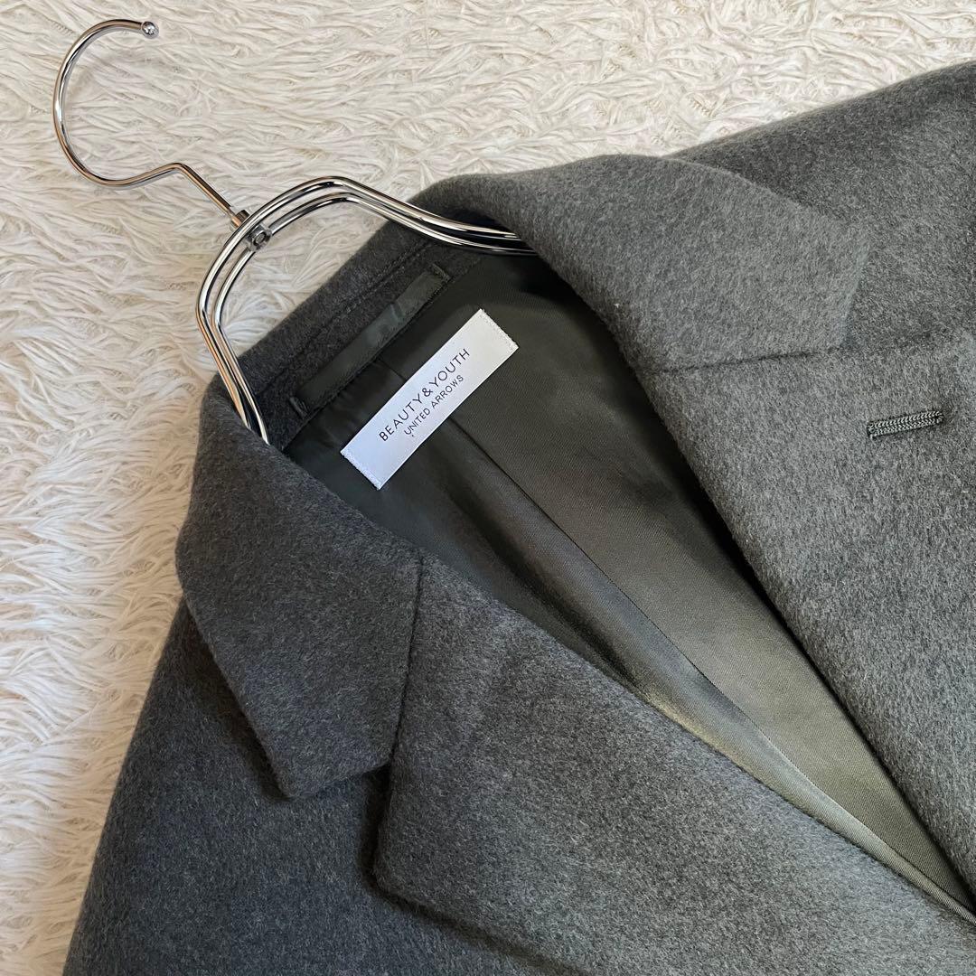 【極美品】ユナイテッド アローズ ソリッド 120S メルトン チェスターコート