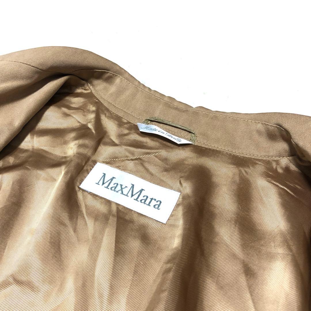 未使用級　マックスマーラ　ハーフコート　テーラードジャケット　キャメル　白タグ✨