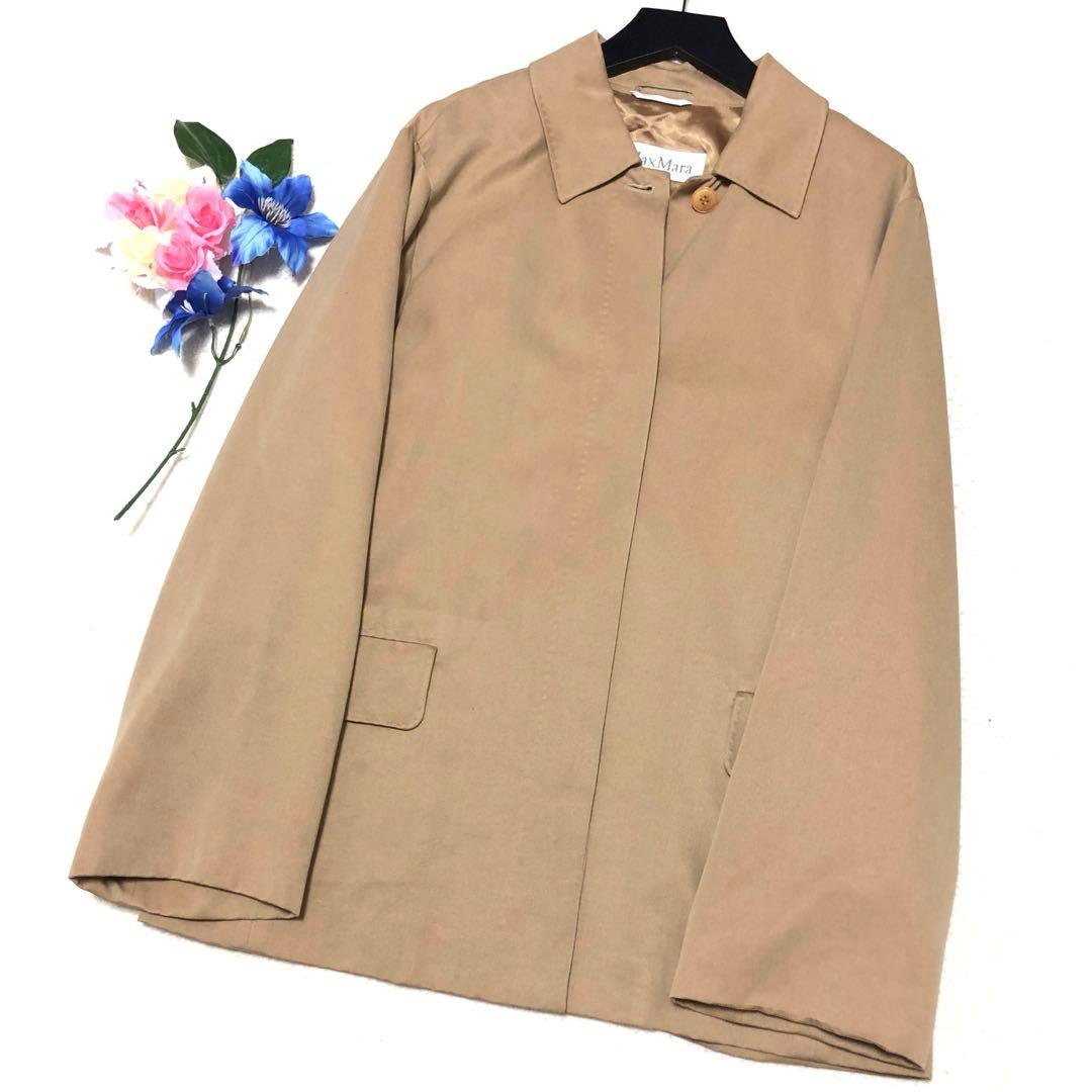 未使用級　マックスマーラ　ハーフコート　テーラードジャケット　キャメル　白タグ✨