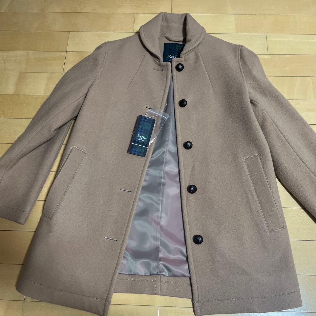 キース　ベージュハーフコート ウール　Mサイズ