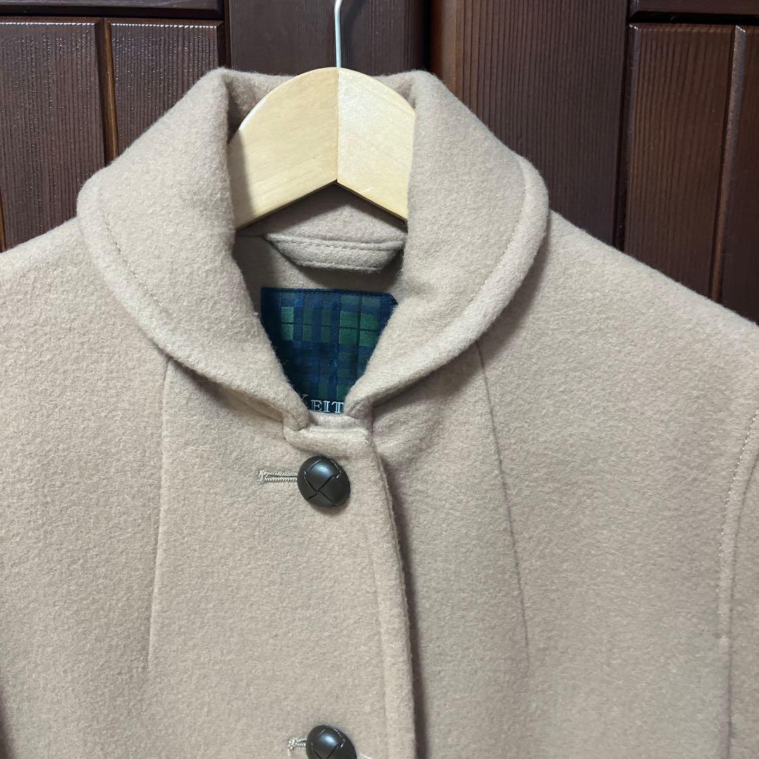 キース　ベージュハーフコート ウール　Mサイズ