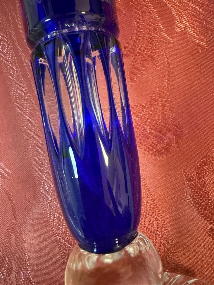 マイセンクリスタル　フラワー　一輪挿し　ブルーブーケ　フラワーベース　花瓶