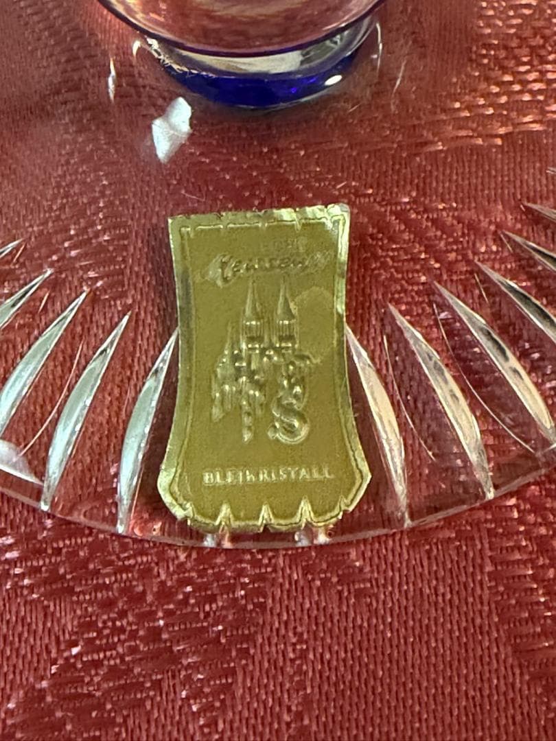 マイセンクリスタル　フラワー　一輪挿し　ブルーブーケ　フラワーベース　花瓶