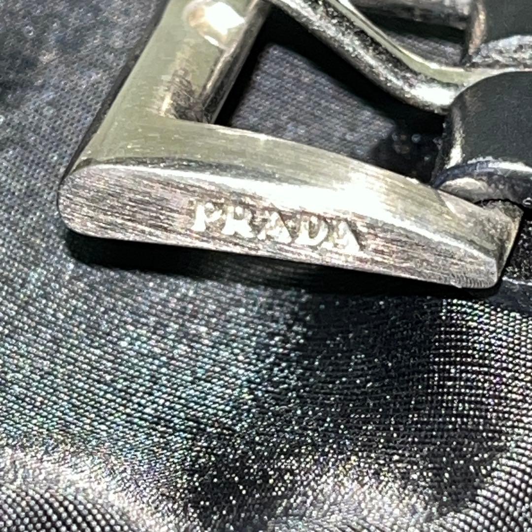★美品★PRADA プラダ★ナイロンショルダーバッグ★三角プレート★黒　ブラック