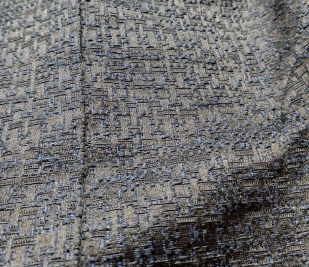 Drawerドゥロワー★カスリジャガード テーパード パンツ36コットンシルク