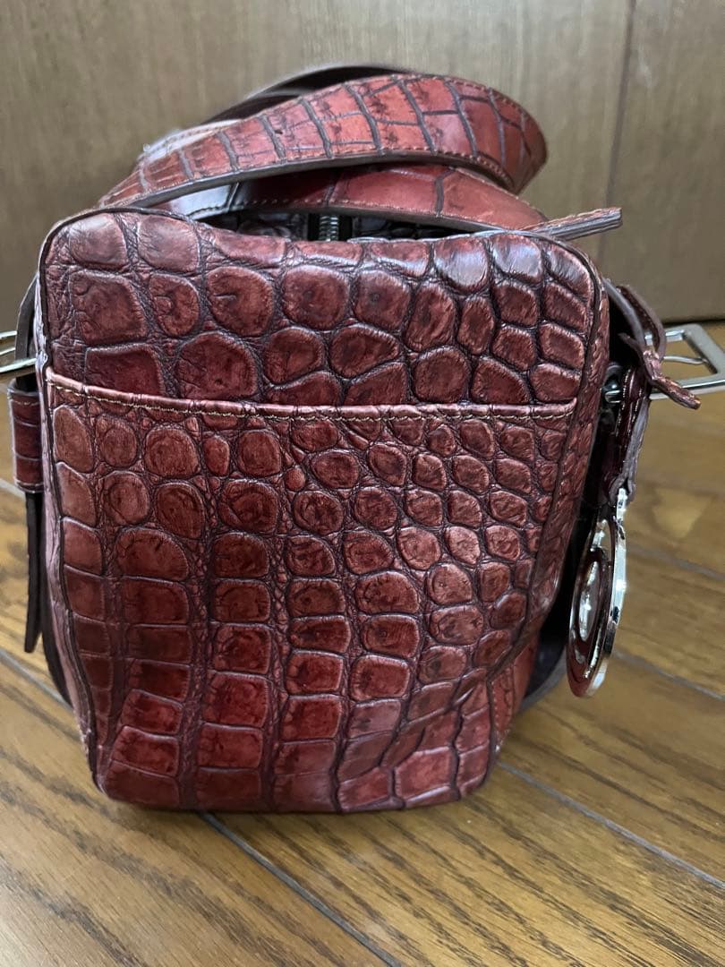 本物 新品 ボーグラン 最高峰JRA認定レッドクロコダイルレザー　ボストンバッグ