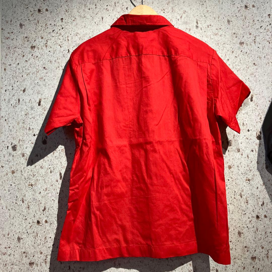 80s Motley Crue ロゴ刺繍半袖シャツ　モトリークルー　ヴィンテージ