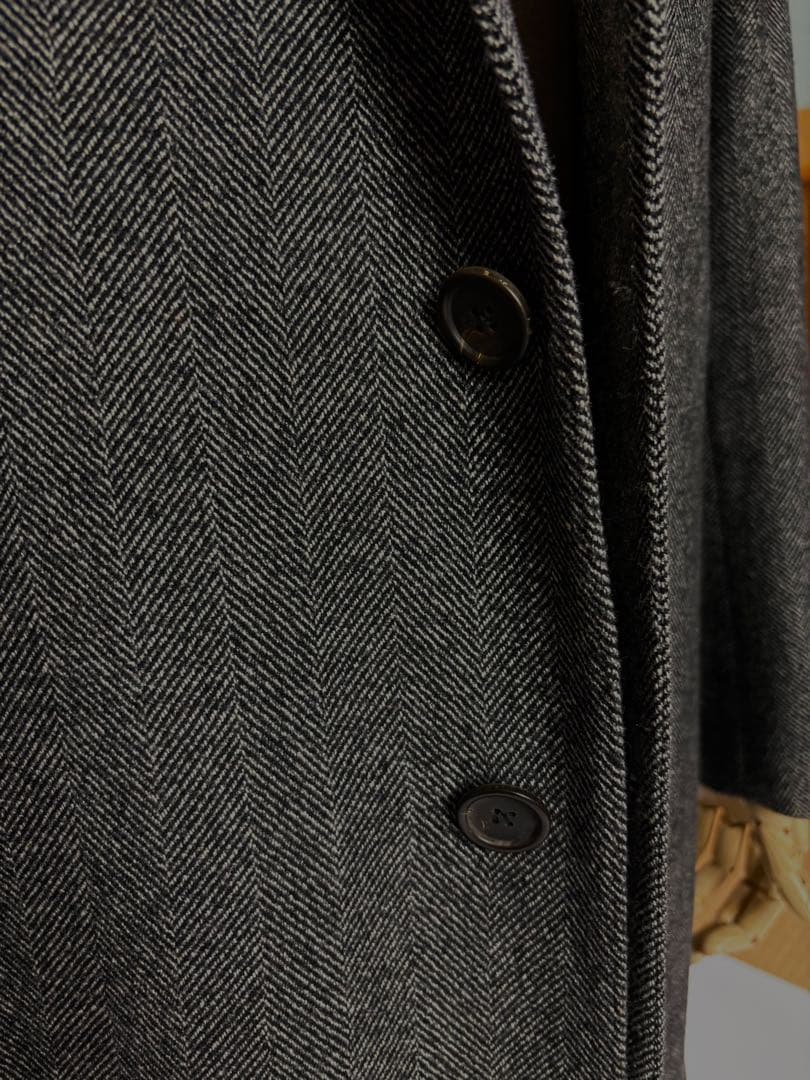 ◆LARDINI◆ラルディーニ◆チェスターコート/ヘリンボーン/グレー/48